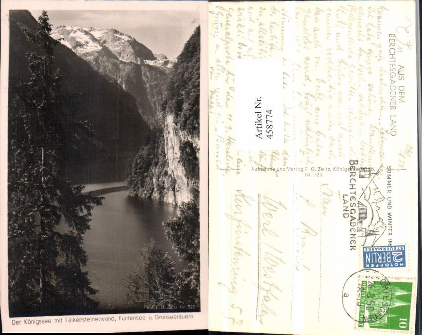 458774,Königssee See b. Schönau m. Falkensteinwand Bergkulisse