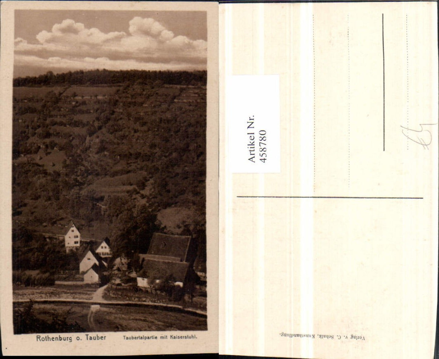 458780,Rothenburg ob d. Tauber Taubertalpartie m. Kaiserstuhl