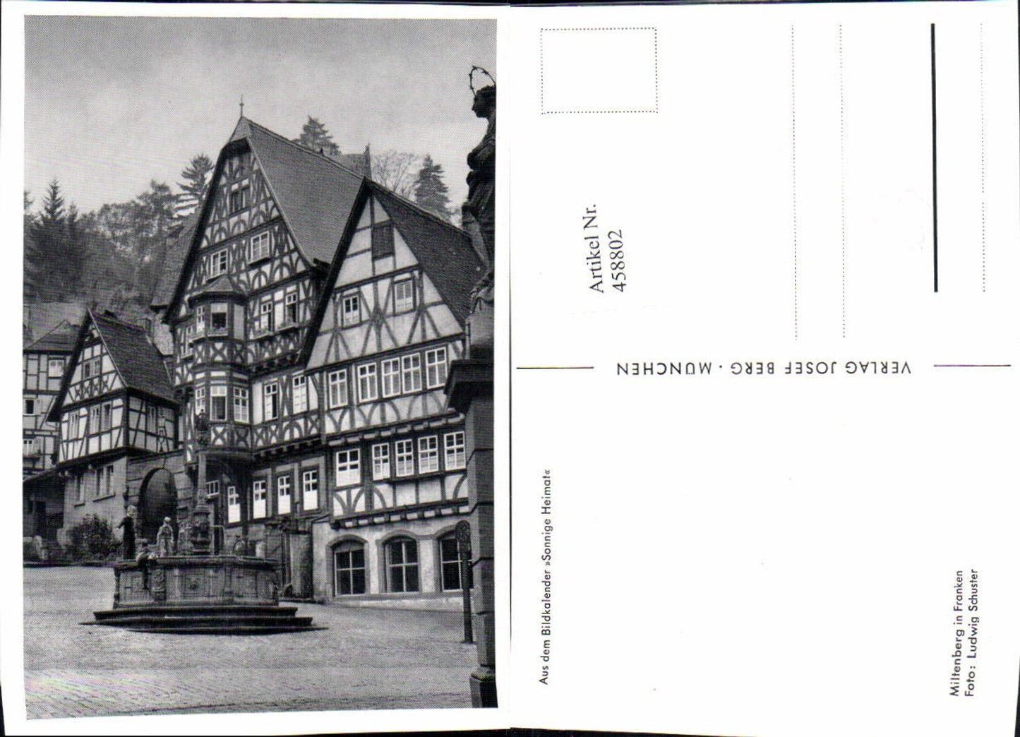 458802,Miltenberg in Franken Marktplatz Brunnen