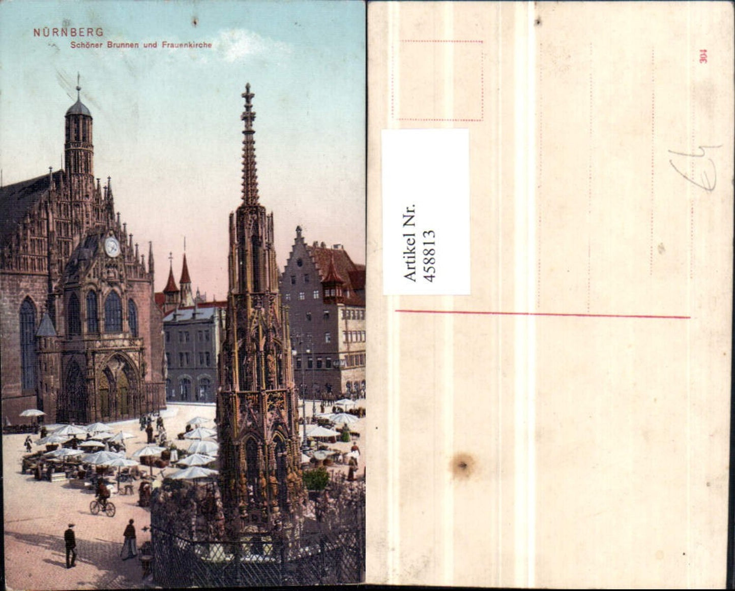 458813,Nürnberg Schöner Brunnen u. Frauenkirche Kirche