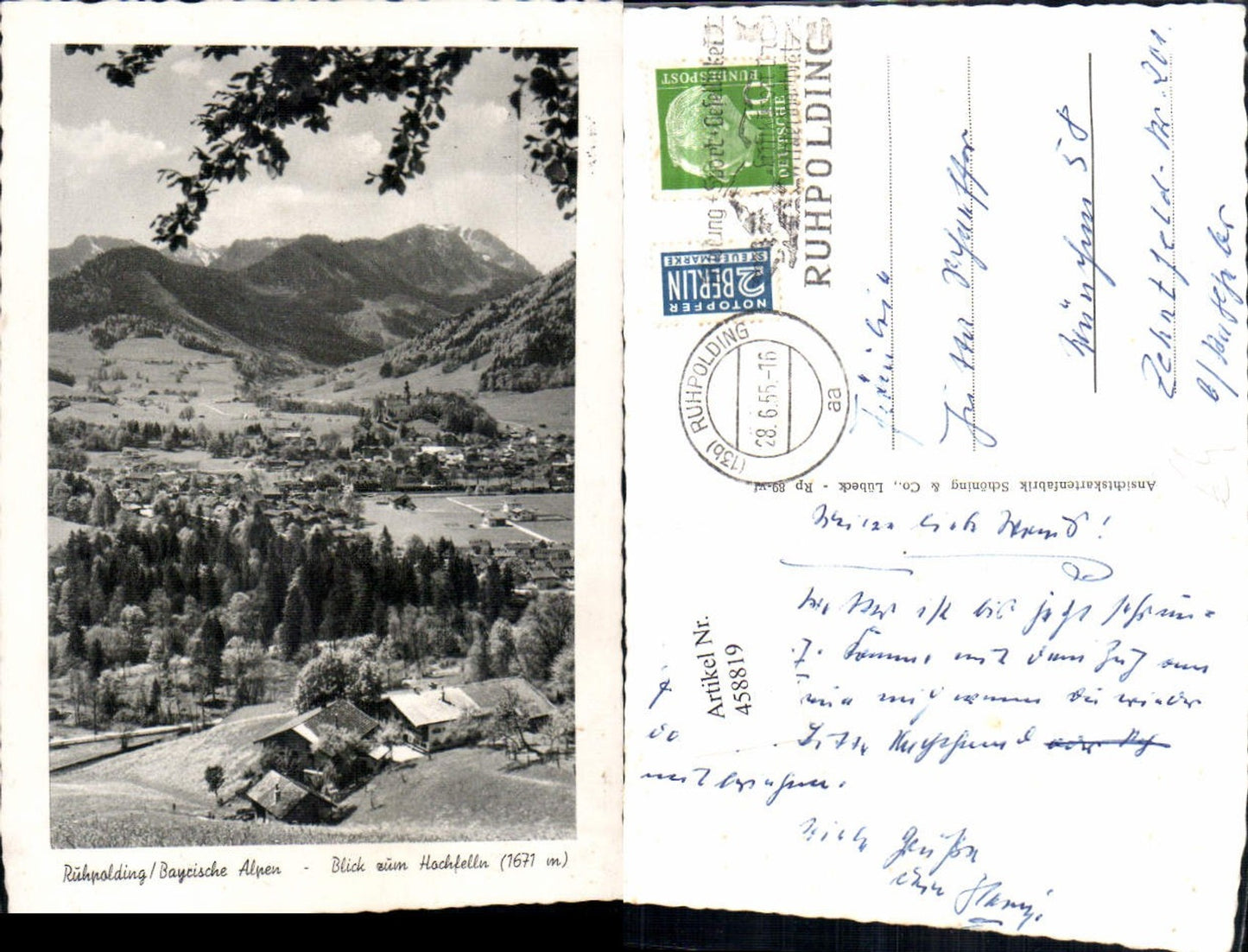 458819,Ruhpolding Totale m. Hochfelln Bergkulisse
