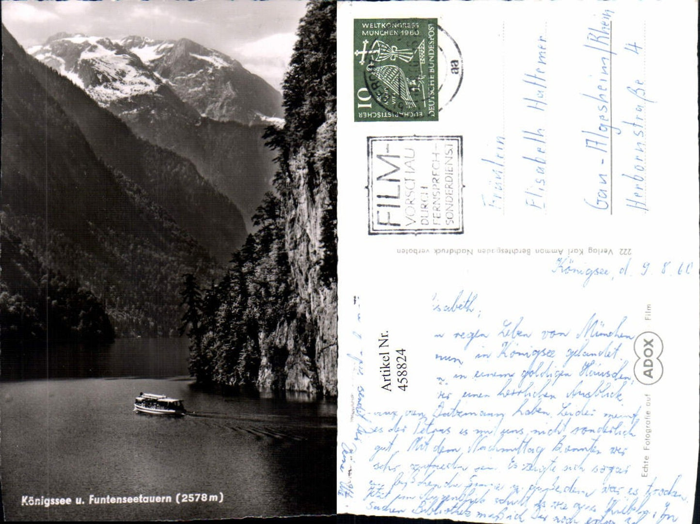 458824,Königssee See b. Schönau m. Funtenseetauern Bergkulisse