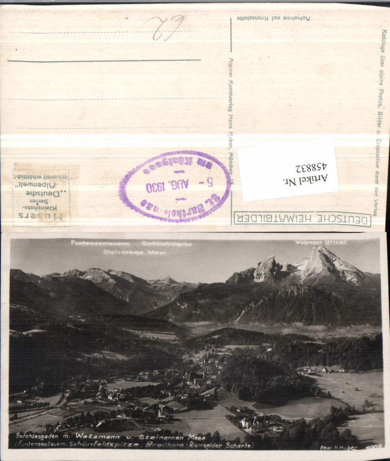 458832,Berchtesgaden Totale m. Watzmann Bergkulisse