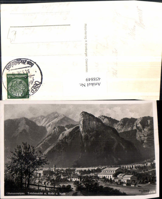 458849,Oberammergau Totale m. Kofel u. Noth Bergkulisse