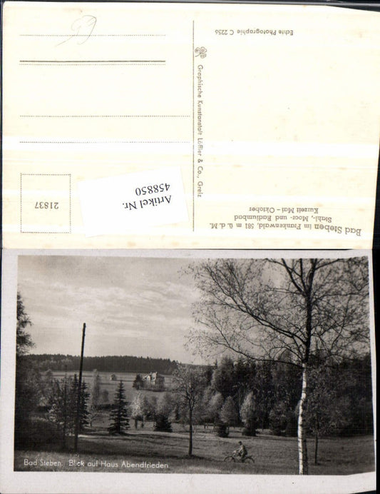 458850,Bad Steben im Frankenwald Blick auf Haus Abendfrieden