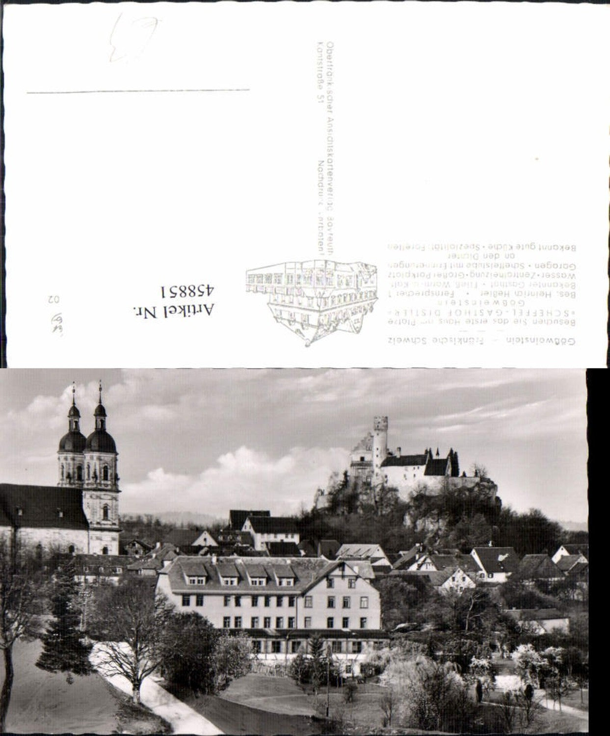 458851,Gößweinstein Teilansicht Kirche Burg