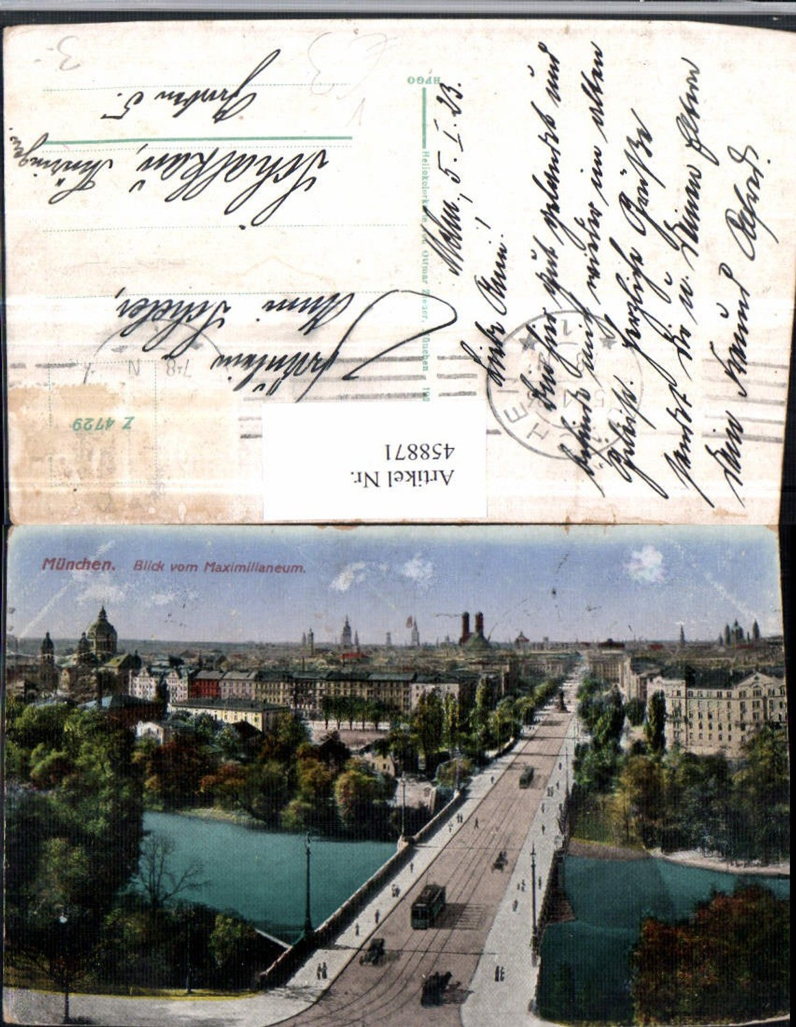 458871,München Teilansicht vom Maximilianeum Brücke pub Ottmar Zieher 4729