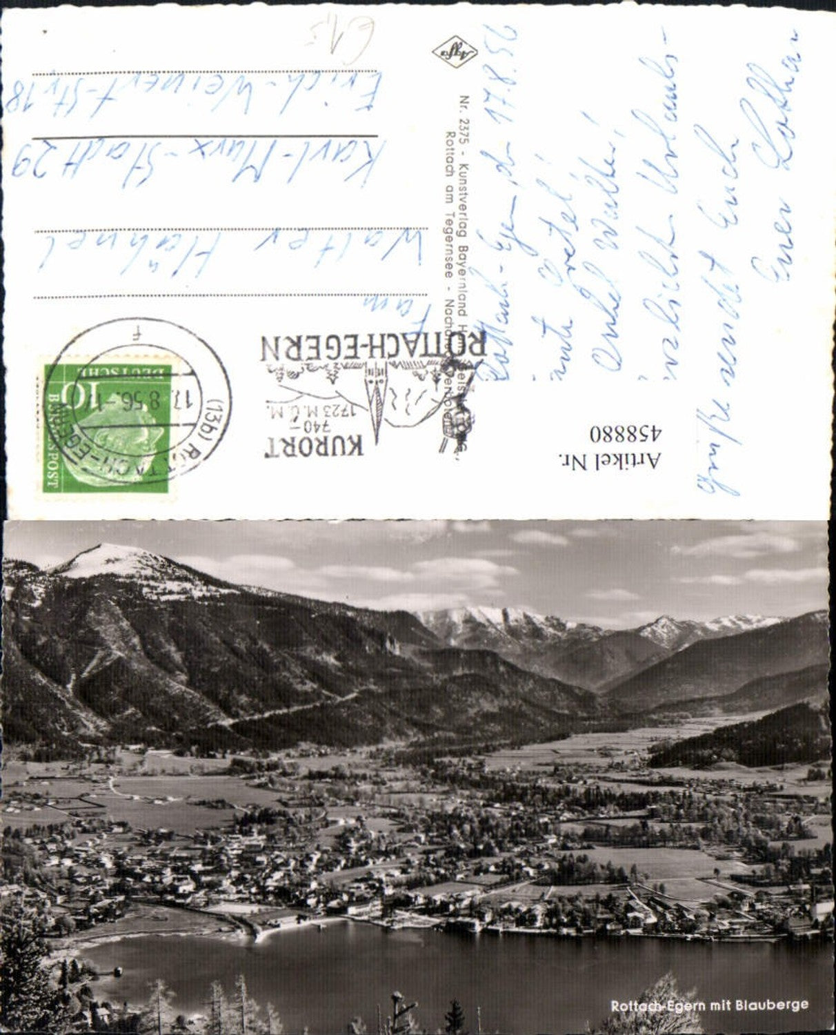 458880,Rottach-Egern Totale m. Blauberge Bergkulisse