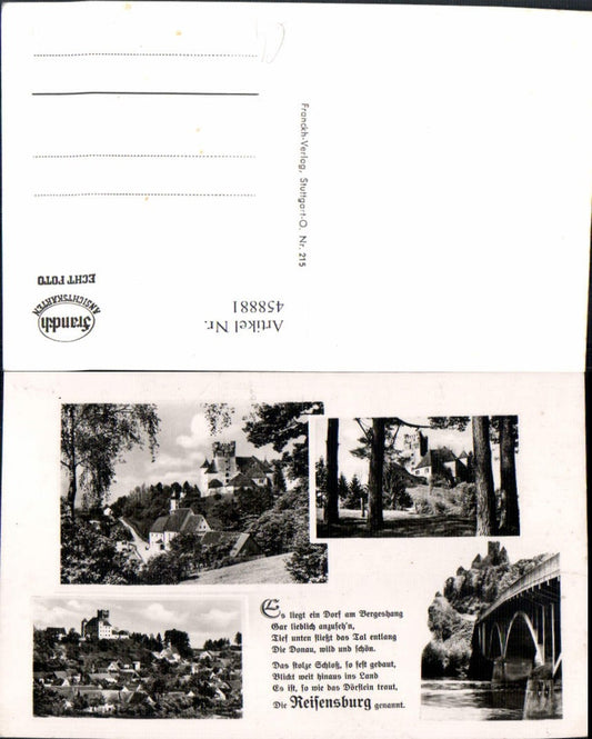 458881,Reisensburg Schloss b. Günzburg Brücke Mehrbildkarte