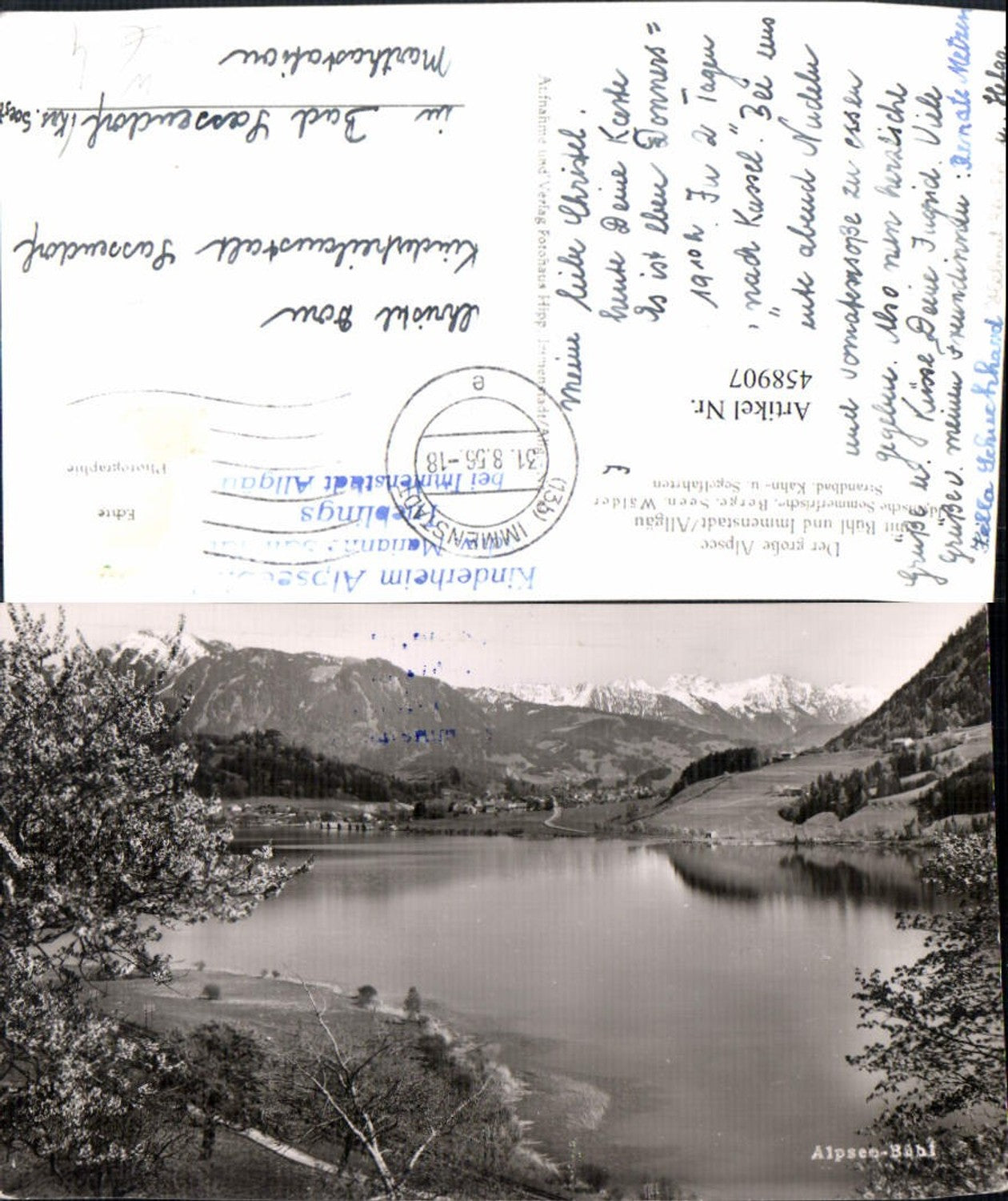 458907,Alpsee See m. Bühl u. Immenstadt Bergkulisse