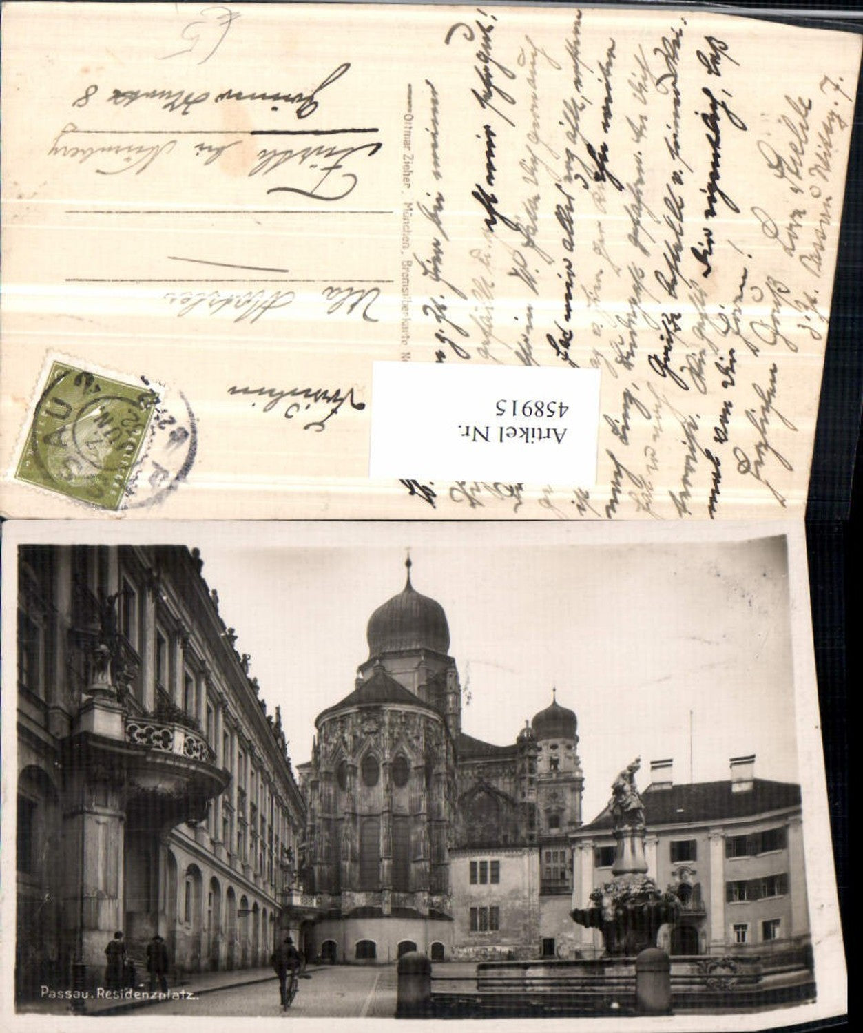 458915,Passau Residenzplatz Kirche Brunnen