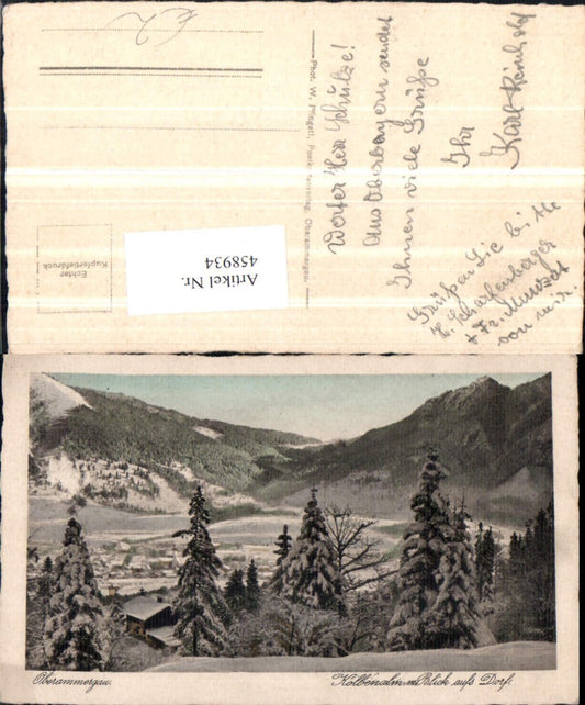 458934,Oberammergau Teilansicht von d. Kolbenalm Bergkulisse