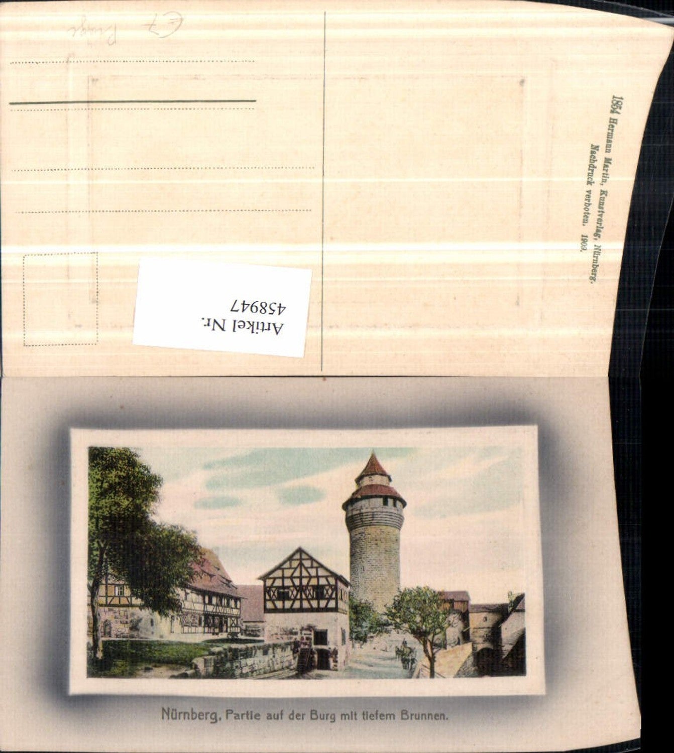 458947,Nürnberg Partie auf der Burg Turm Präge Passepartout