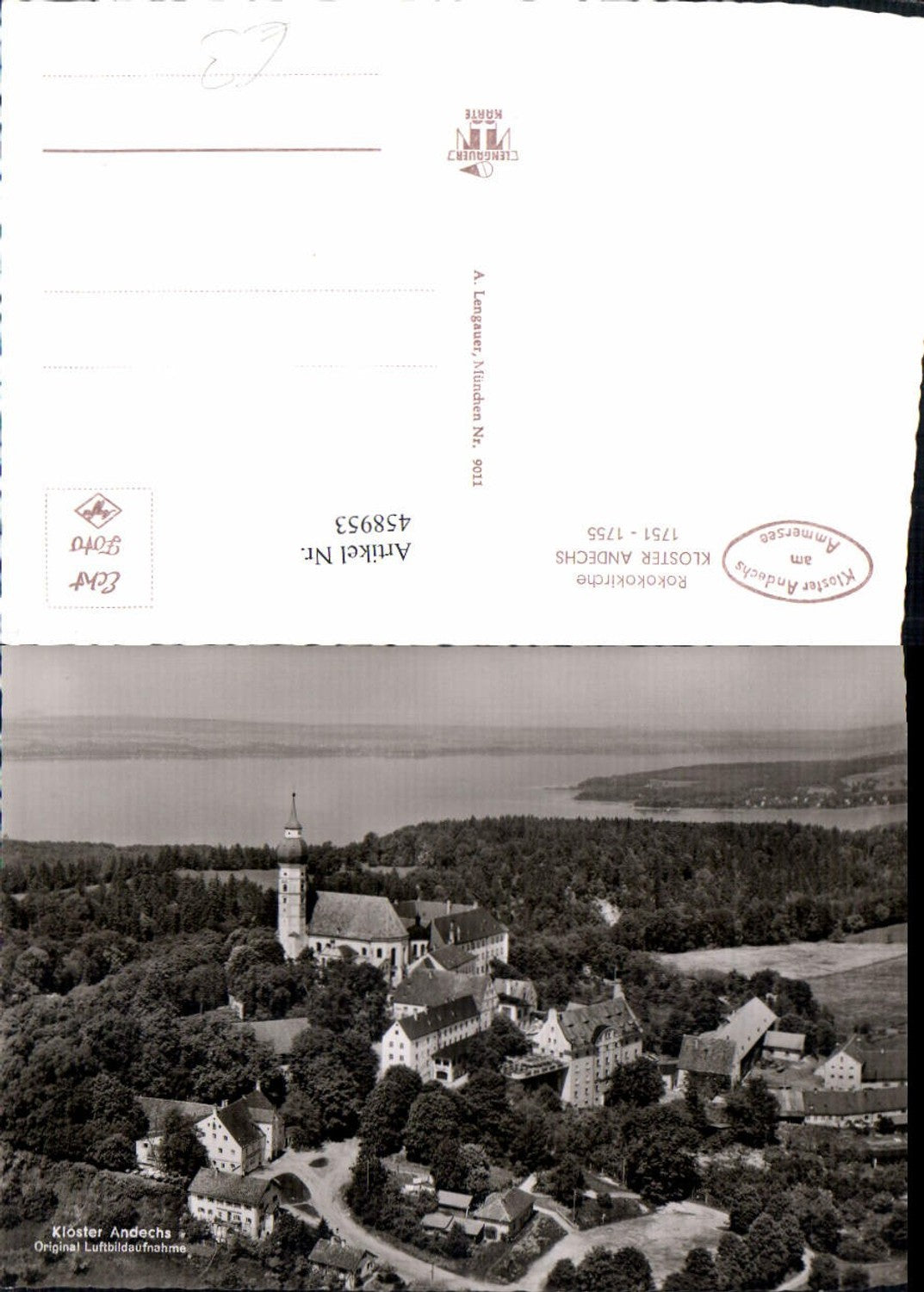 458953,Andechs Kloster Rokokokirche Fliegeraufnahme