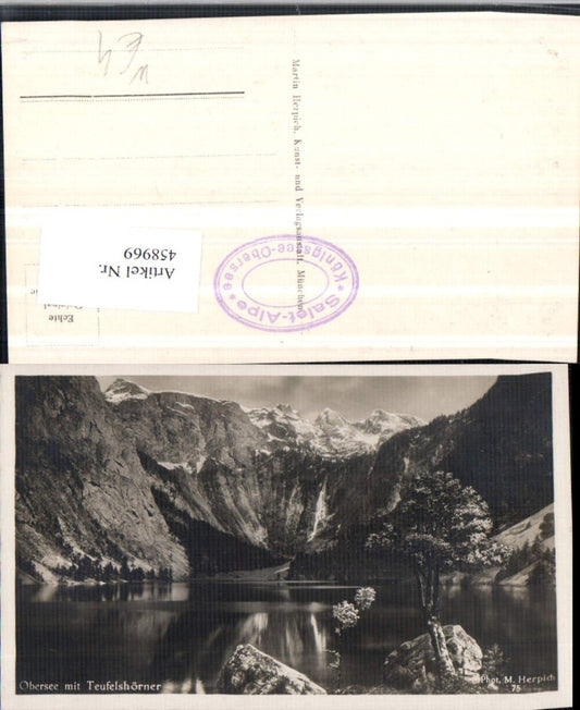 458969,Obersee See b. Berchtesgaden m. Teufelshörner Bergkulisse