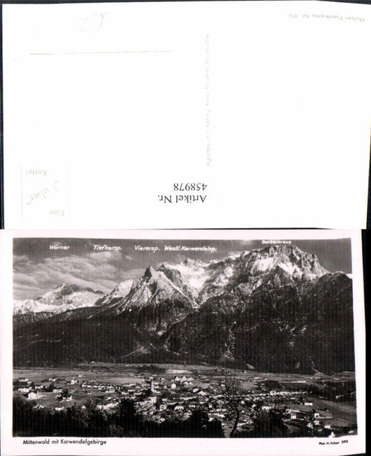 458978,Mittenwald Totale m. Karwendel Bergkulisse