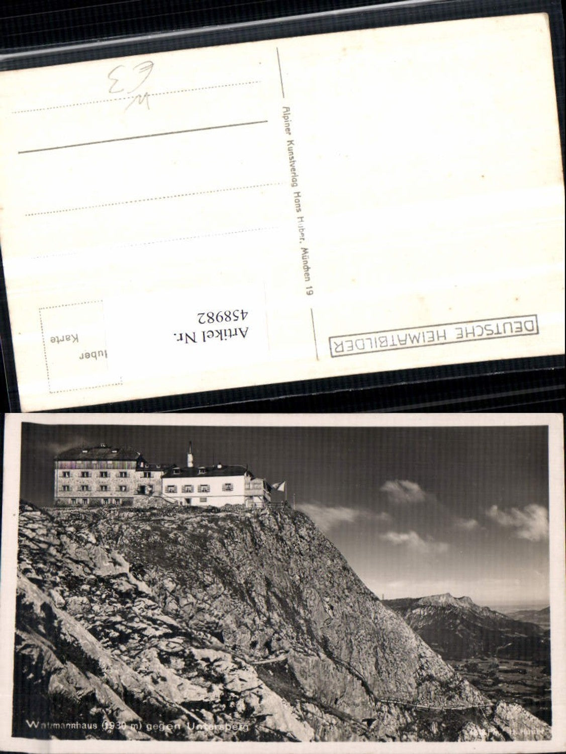 458982,Watzmannhaus Berghütte b. Berchtesgaden geg. Untersberg