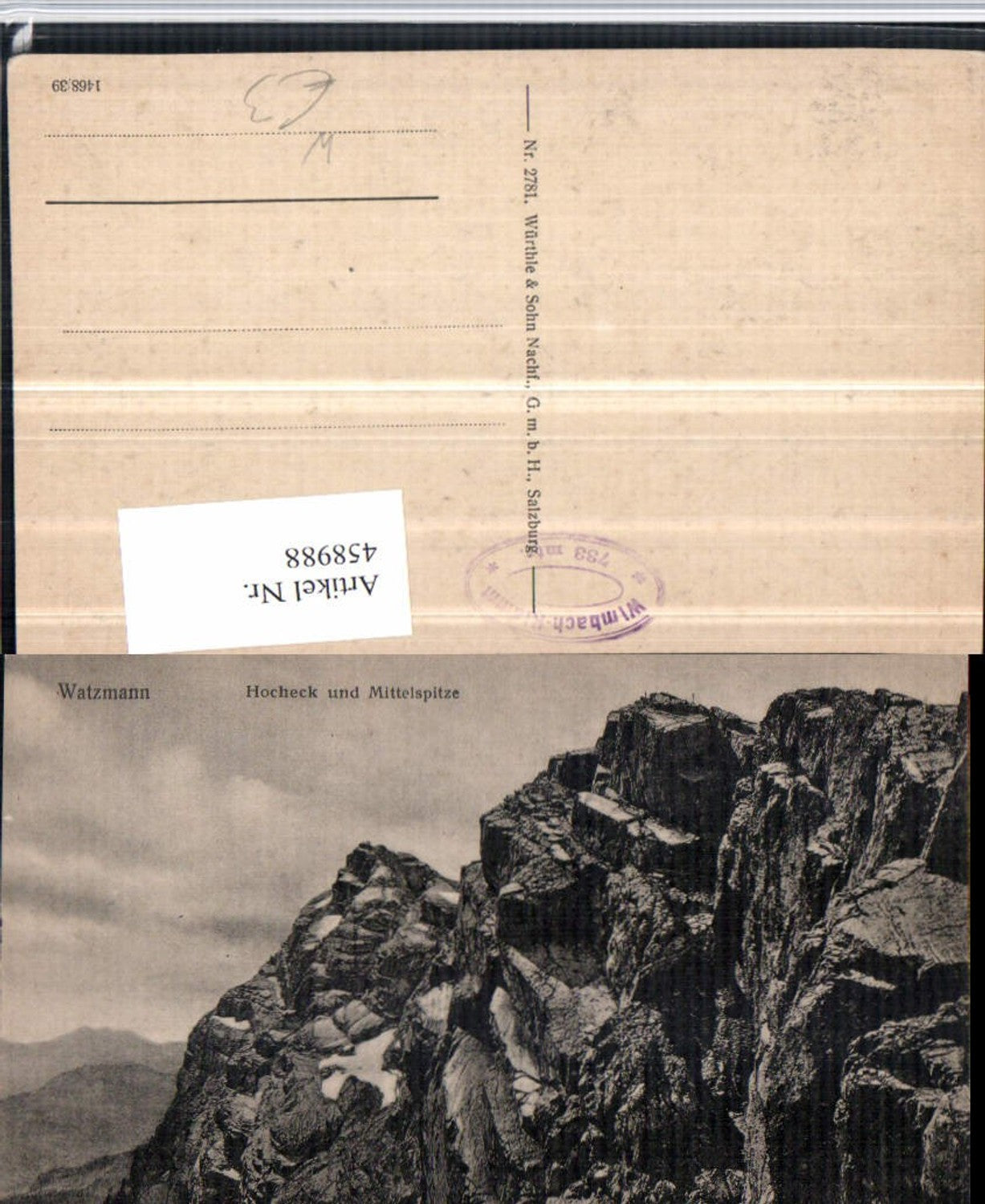458988,Watzmann Hocheck u. Mittelspitze b. Berchtesgaden