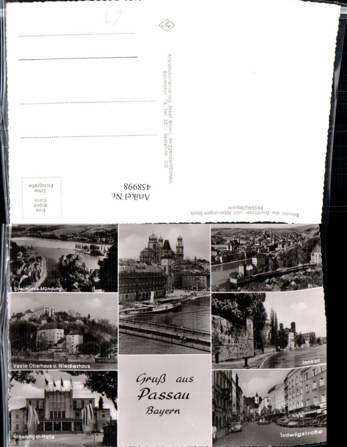 458998,Passau Totale Dreiflüsse-Mündung Veste Mehrbildkarte