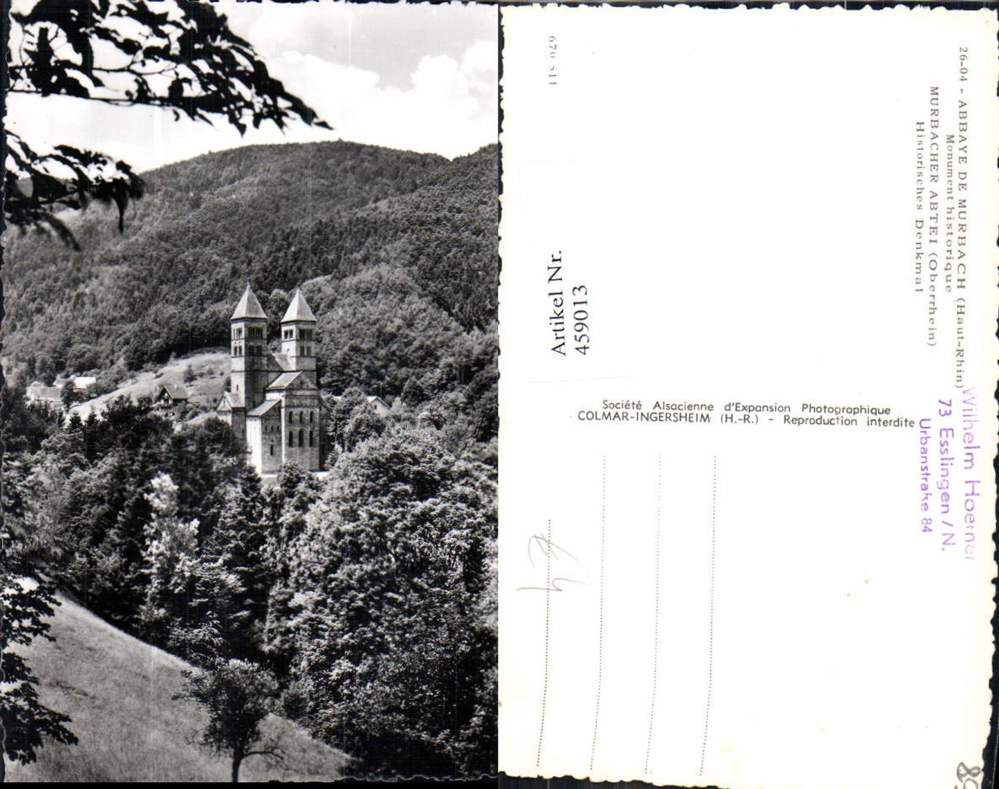 459013,Elsass Haut-Rhin Abbaye de Murbach Monument historique Denkmal