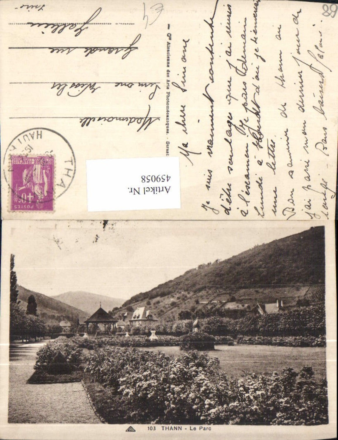 459058,Elsass Haut-Rhin Thann Le Parc Park Gartenanlage