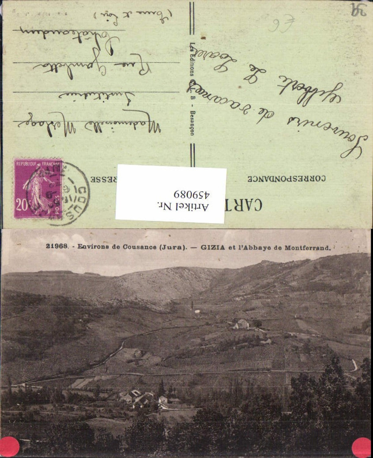 459089,Franche-Comte Jura Gizia et l Abbaye de Montferrand