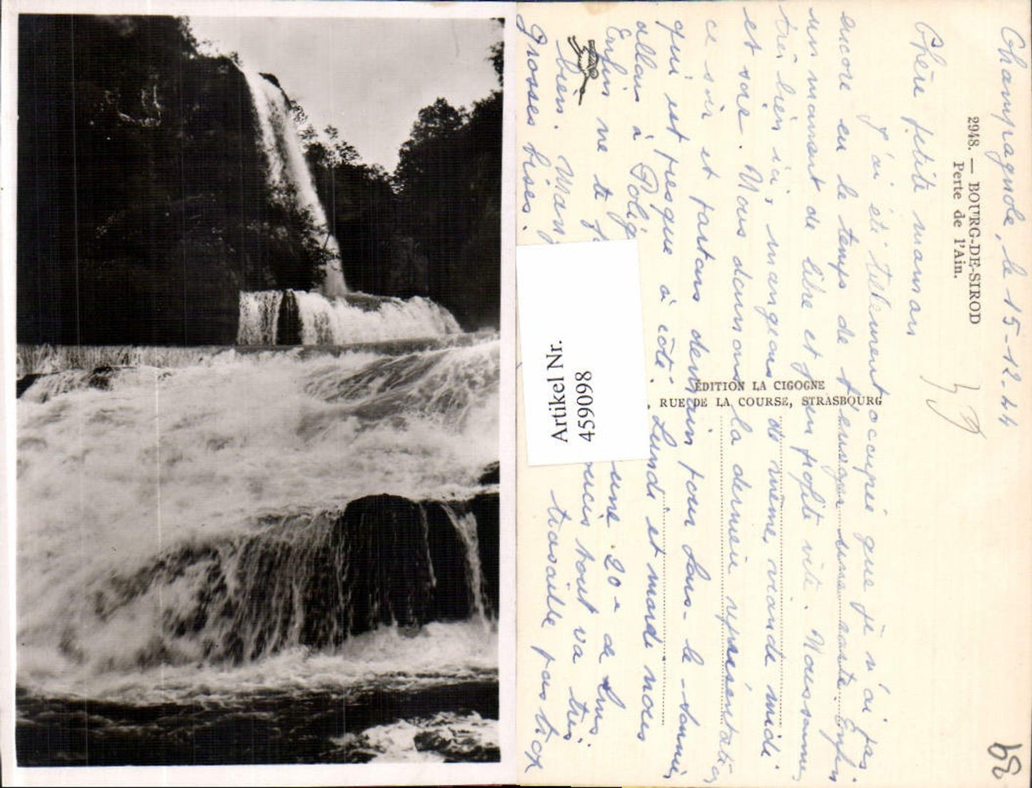 459098,Franche-Comte Jura Bourg-de-Sirod Perte de l Ain Wasserfall