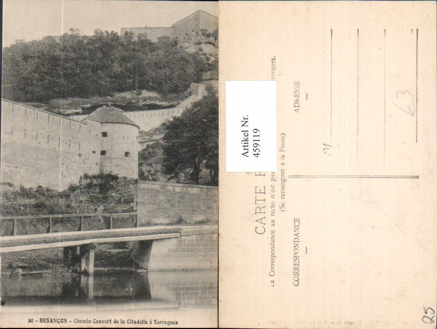 459119,Franche-Comte Doubs Besancon Chemin Couvert de la Citadelle a Tarragnoz