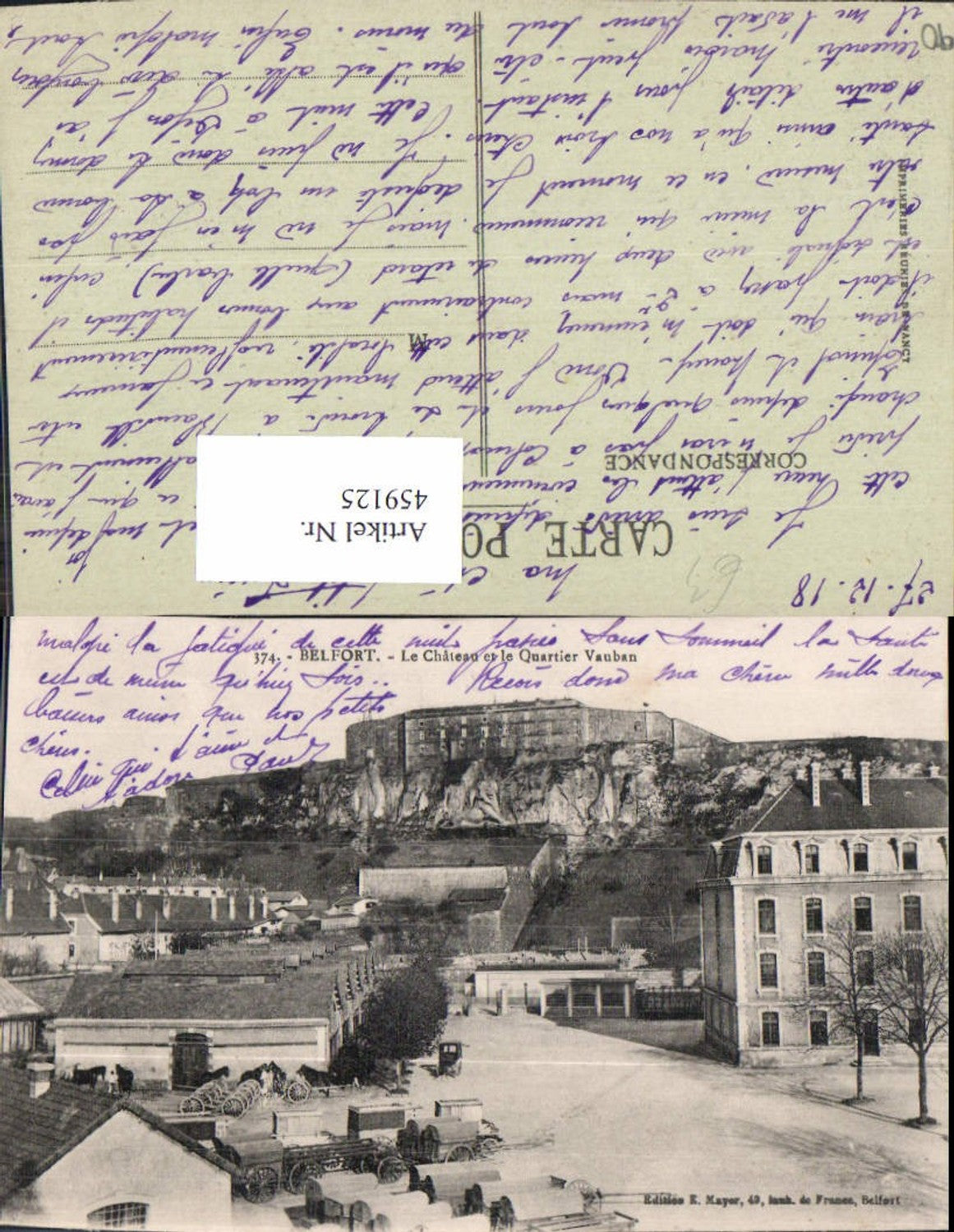 459125,Franche-Comte Territoire-de-Belfort Belfort Le Chateau et le Quartier Vauban