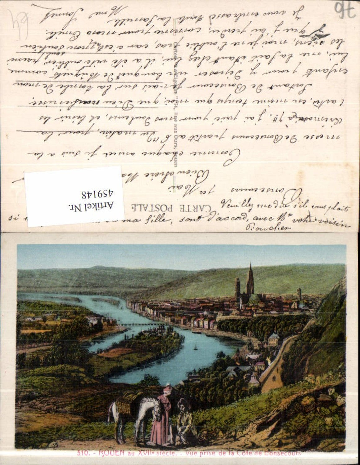 459148,Haute-Normandie Seine-Maritime Rouen Vue prise de la Cote de Bonsecours