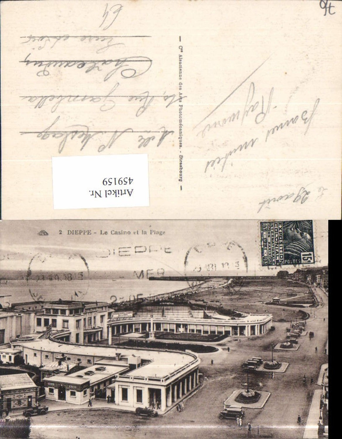 459159,Haute-Normandie Seine-Maritime Dieppe Le Casino et la Plage Hafen