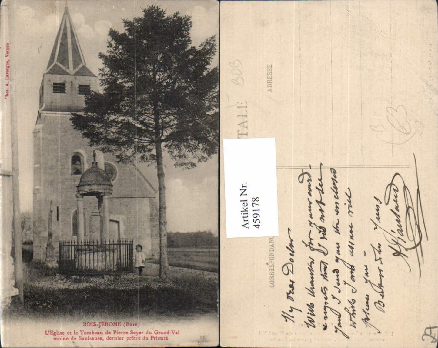 459178,Haute-Normandie Eure Bois-Jerome L Eglise et le Tombeau de Pierre Seyer