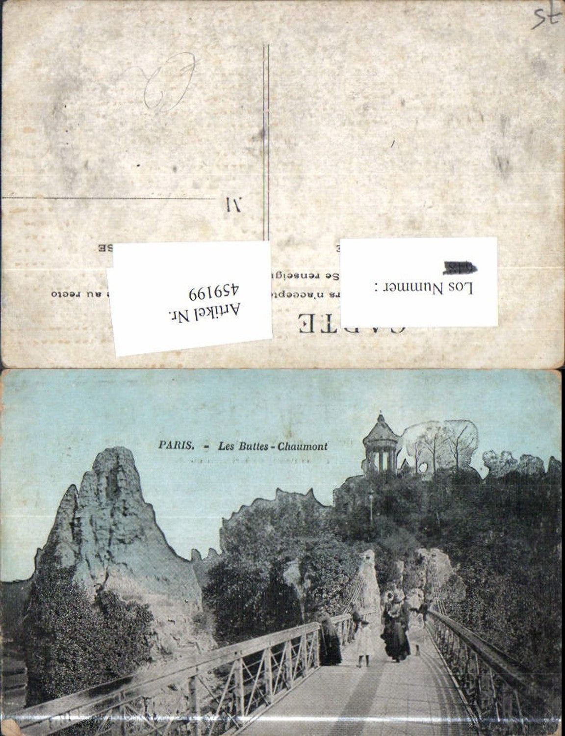 459199,Ile-de France Paris Les Buttes Chaumont Brücke