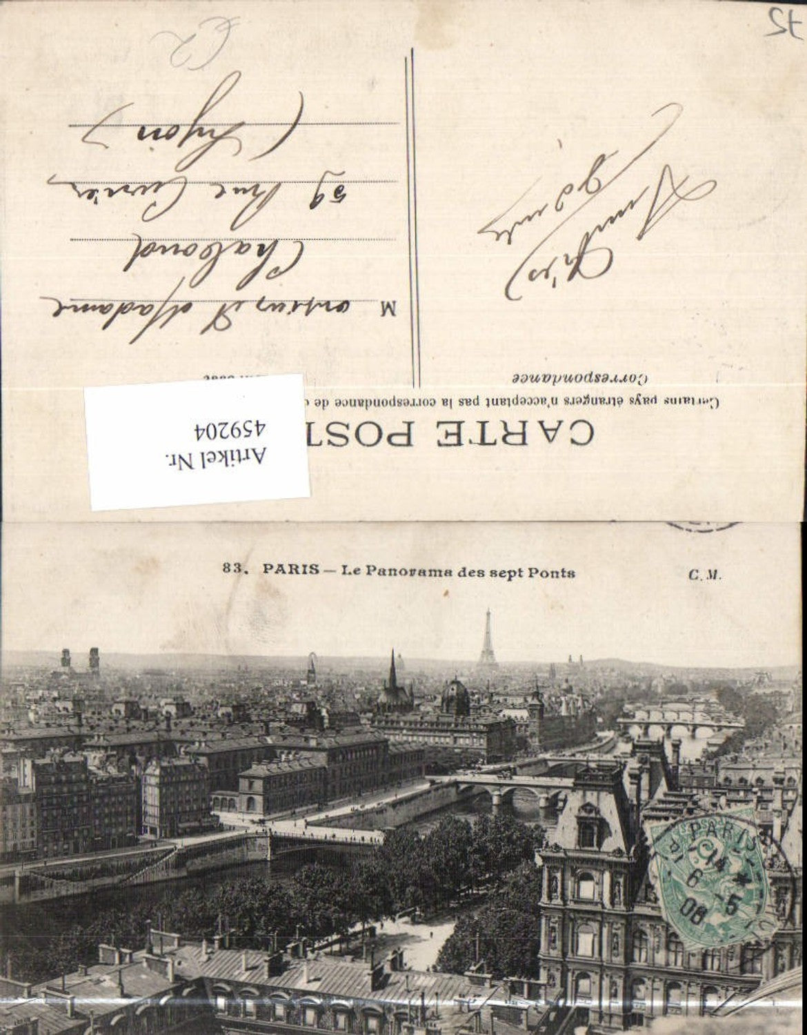 459204,Ile-de France Paris Le Panorama des sept Ponts Brücken
