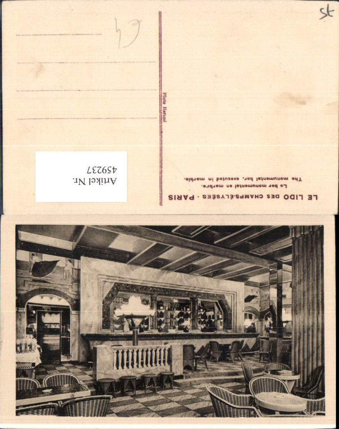 459237,Ile-de France Paris Le Lido des Champs-Elysees Le Bar Innenansicht