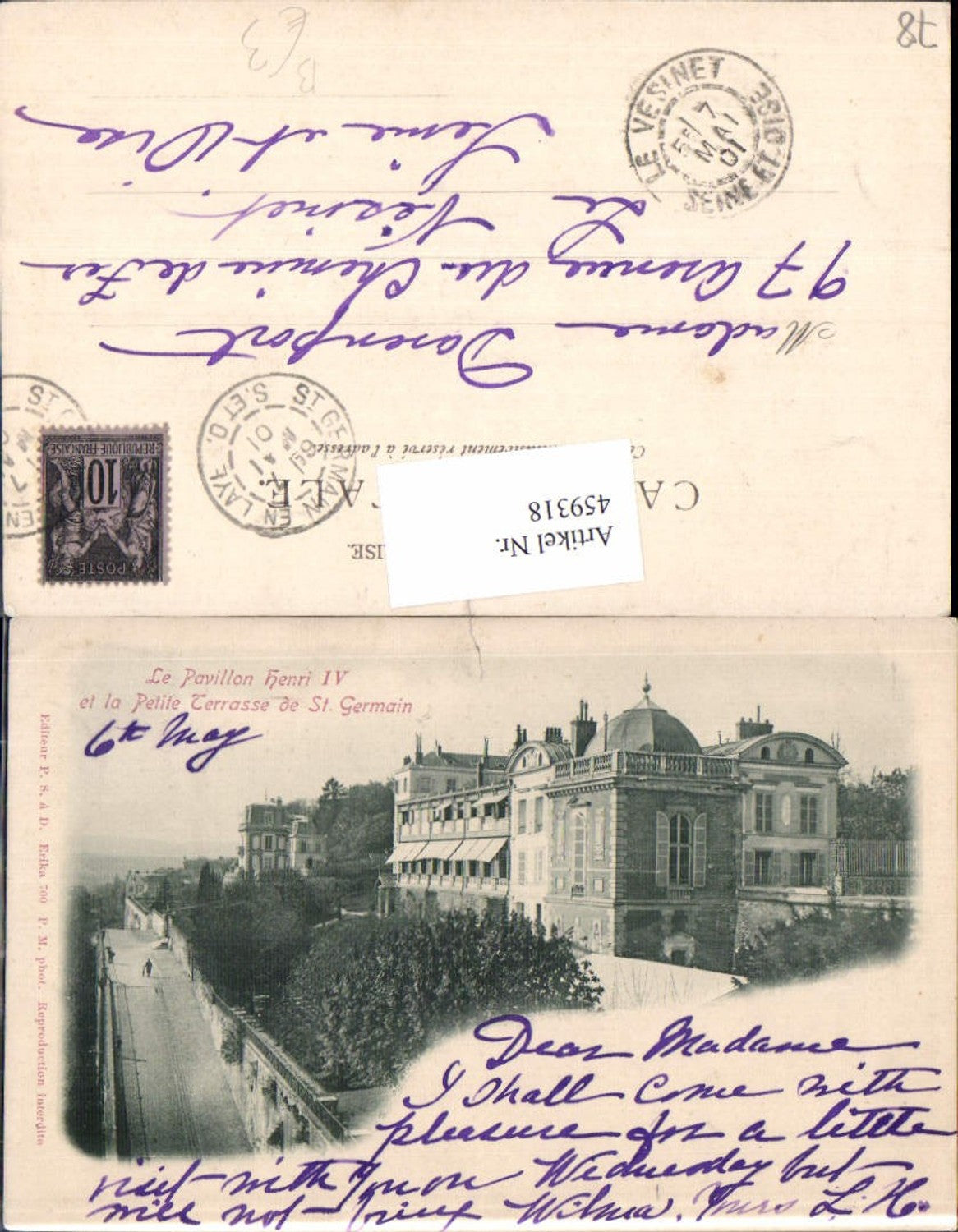 459318,Ile-de-France Yvelines La Pavillon Henri IV et la Petite Terrasse de St Germain