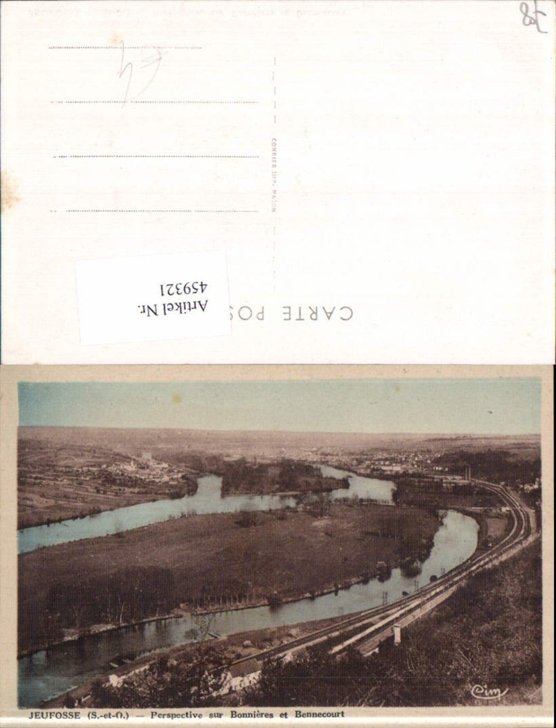 459321,Ile-de-France Yvelines Jeufosse Perspective sur Bonnieres et Bennecourt