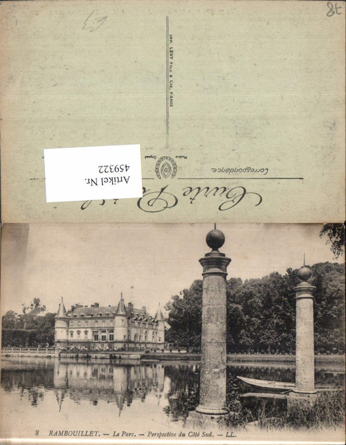 459322,Ile-de-France Yvelines Rambouillet Le Parc Perspective du Cote Sud Schloss