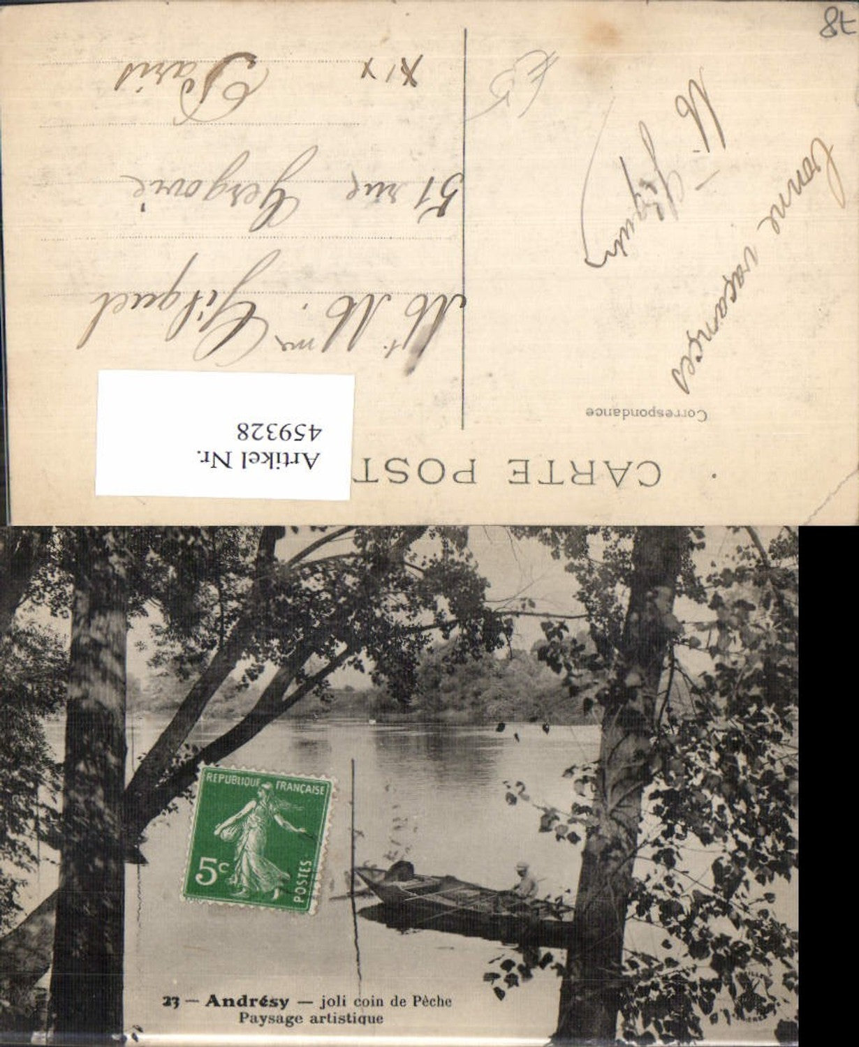 459328,Ile-de-France Yvelines Andresy joli coin de Peche Paysage artistique Boot