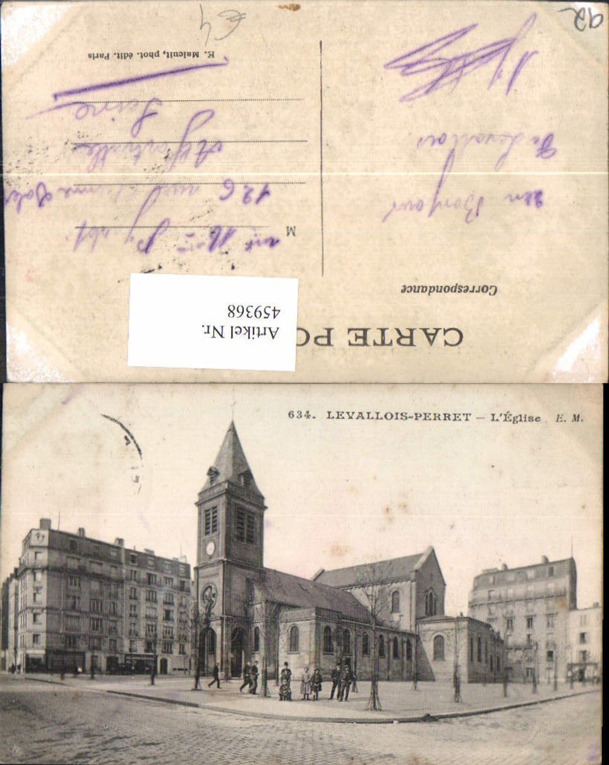 459368,Ile-de-France Hauts-de-Seine Levallois-Perret L Eglise Kirche
