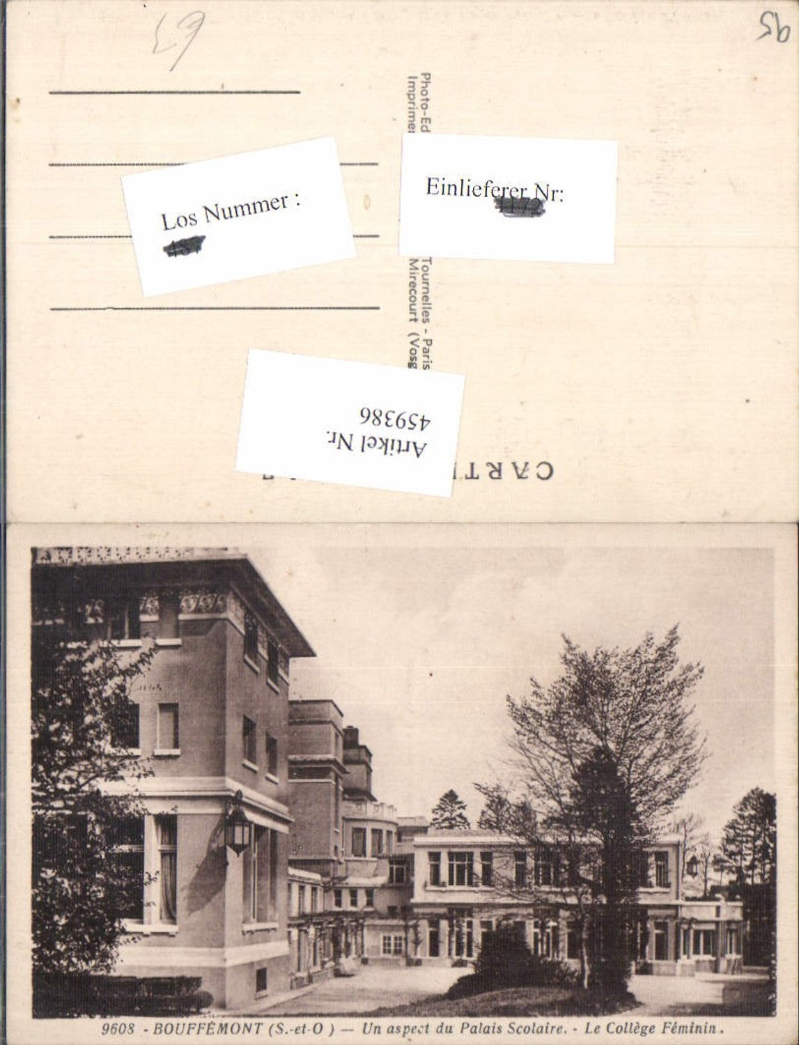 459386,Ile-de-France Val-Oise Bouffemont Un aspect du Palais Scolaire Schule