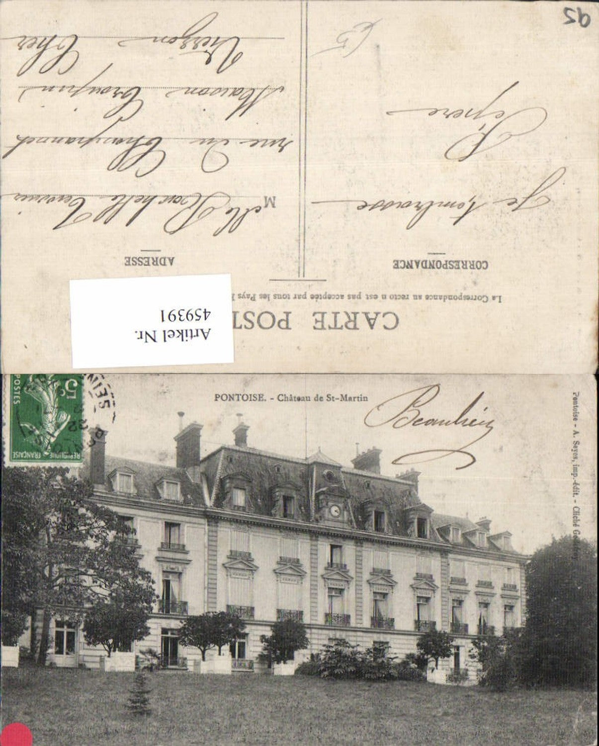 459391,Ile-de-France Val-Oise Pontoise Chateau de St-Martin Schloss