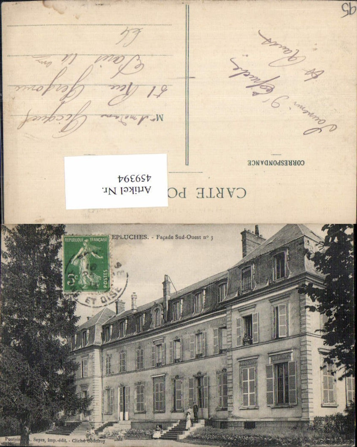 459394,Ile-de-France Val-Oise Pontoise Epluches Facade Sud-Ouest Gebäude