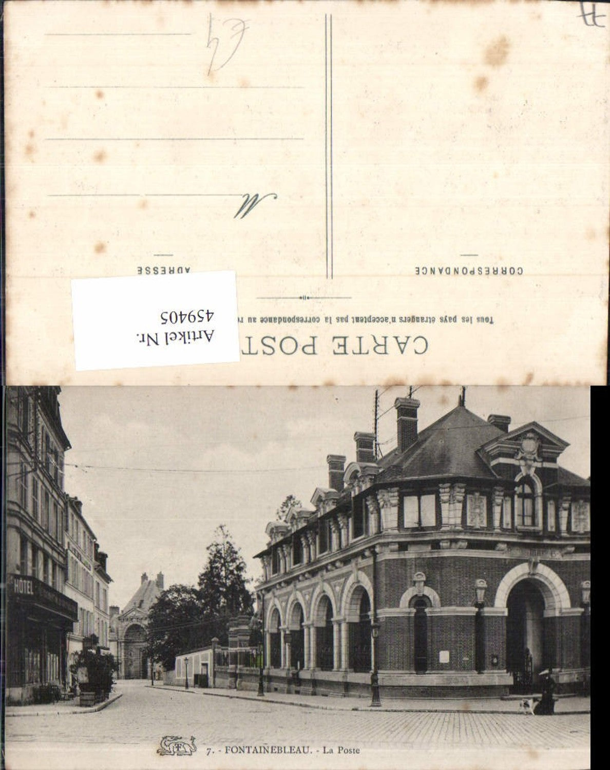 459405,Ile-de-France Seine-et-Marne Fontainebleau La Poste Post Postwesen