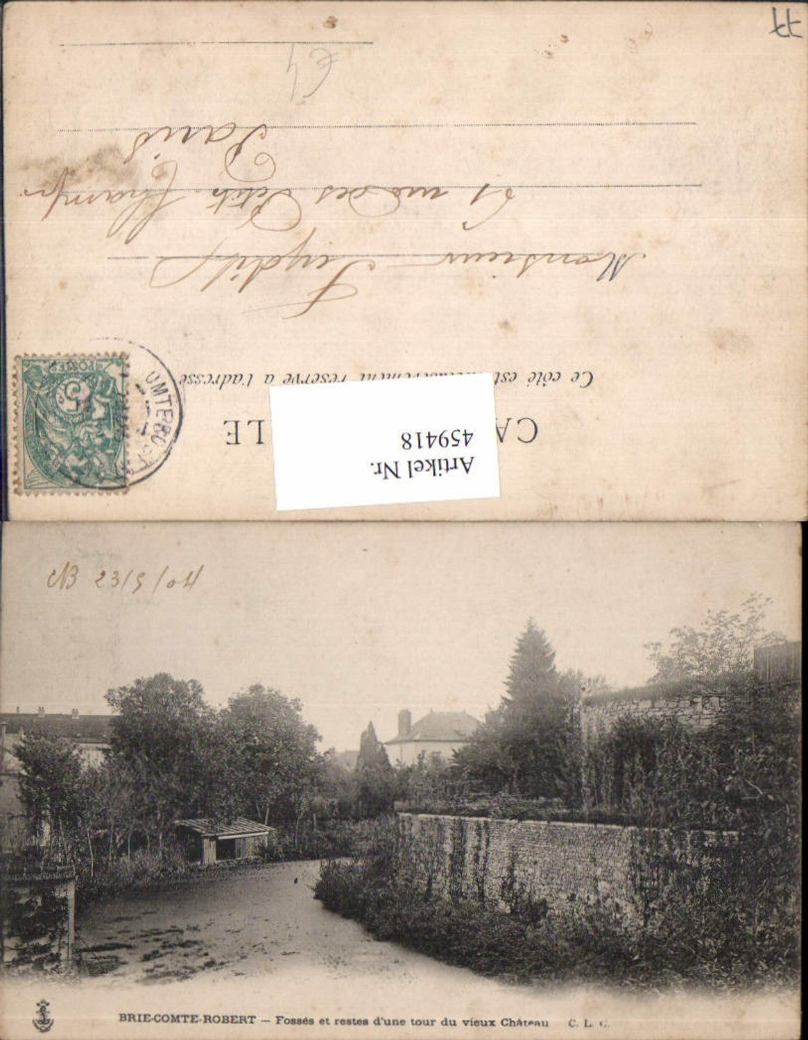 459418,Ile-de-France Seine-et-Marne Brie-Comte-Robert Fosses et restes d une tour du vieux Chateau