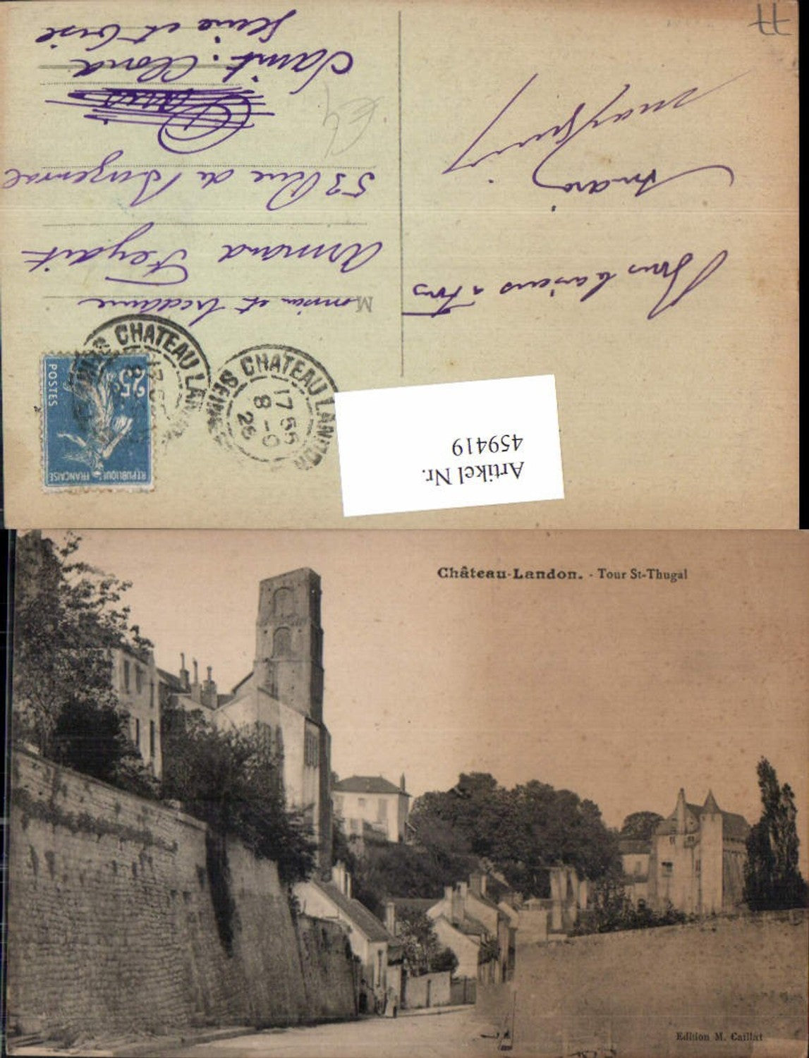 459419,Ile-de-France Seine-et-Marne Chateau-Landon Tour St-Thugel Schloss