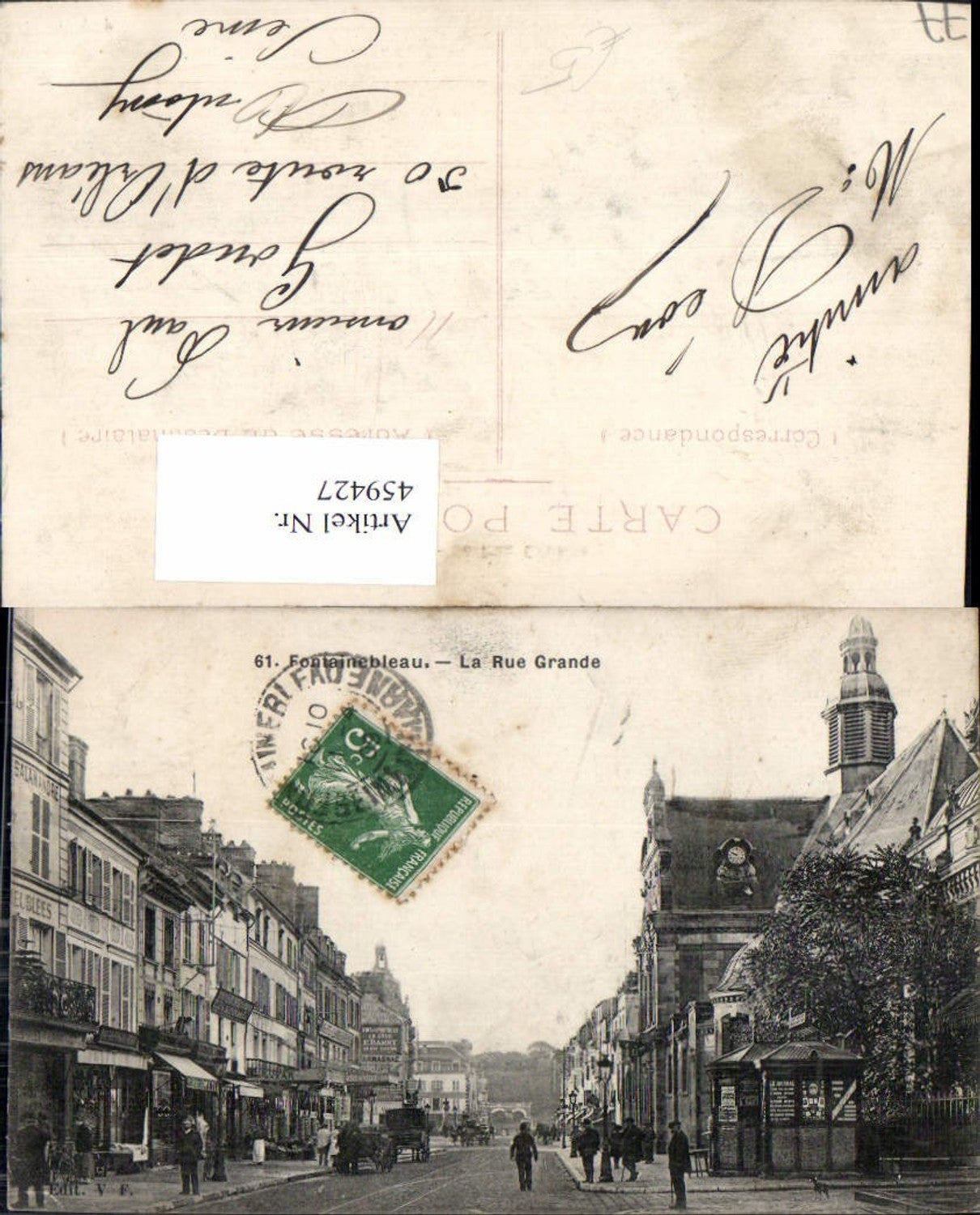 459427,Ile-de-France Seine-et-Marne Fontainebleau La Rue Grande Straßenansicht