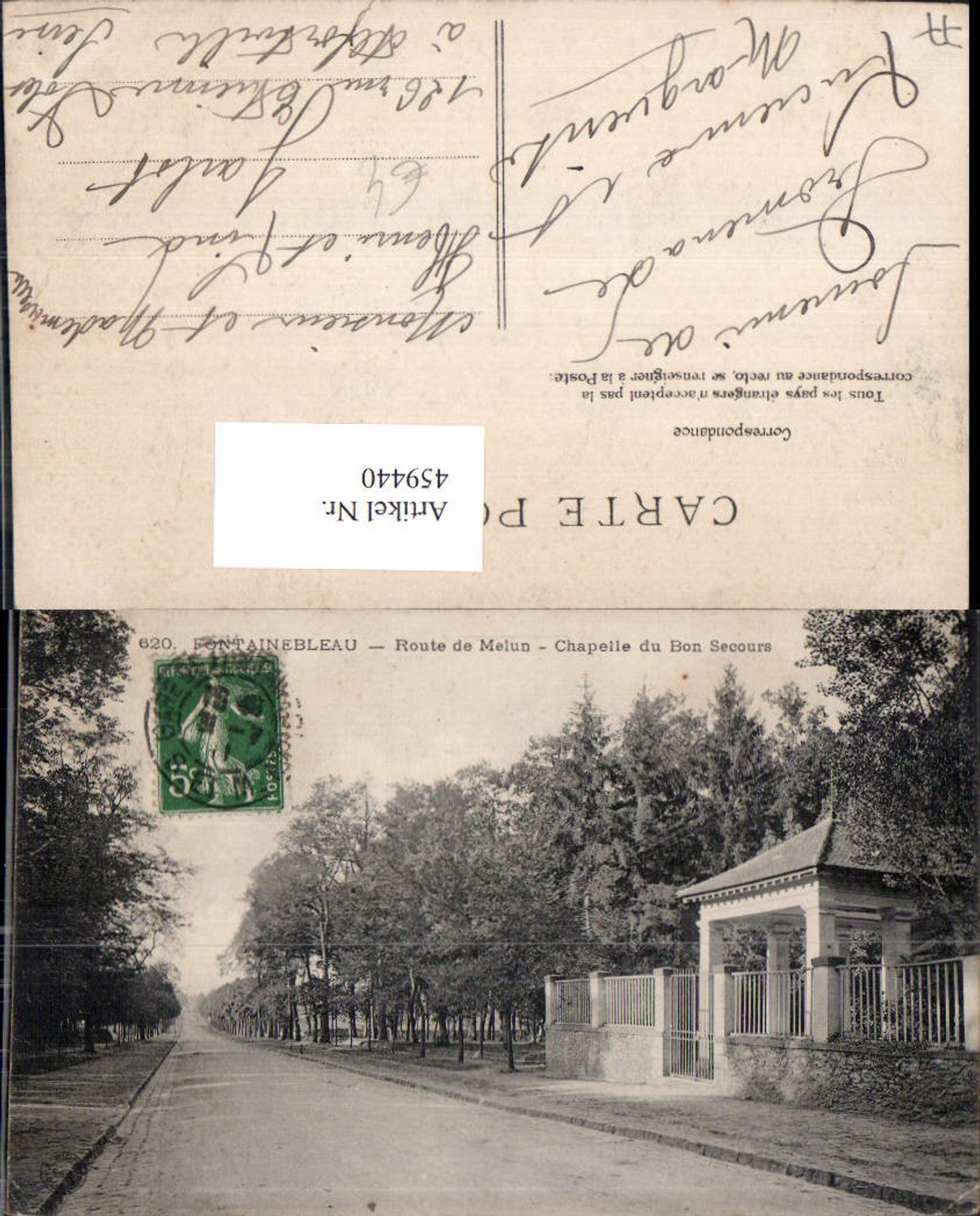 459440,Ile-de-France Seine-et-Marne Fontainebleau Route de Melun Chapelle du Bon Secours