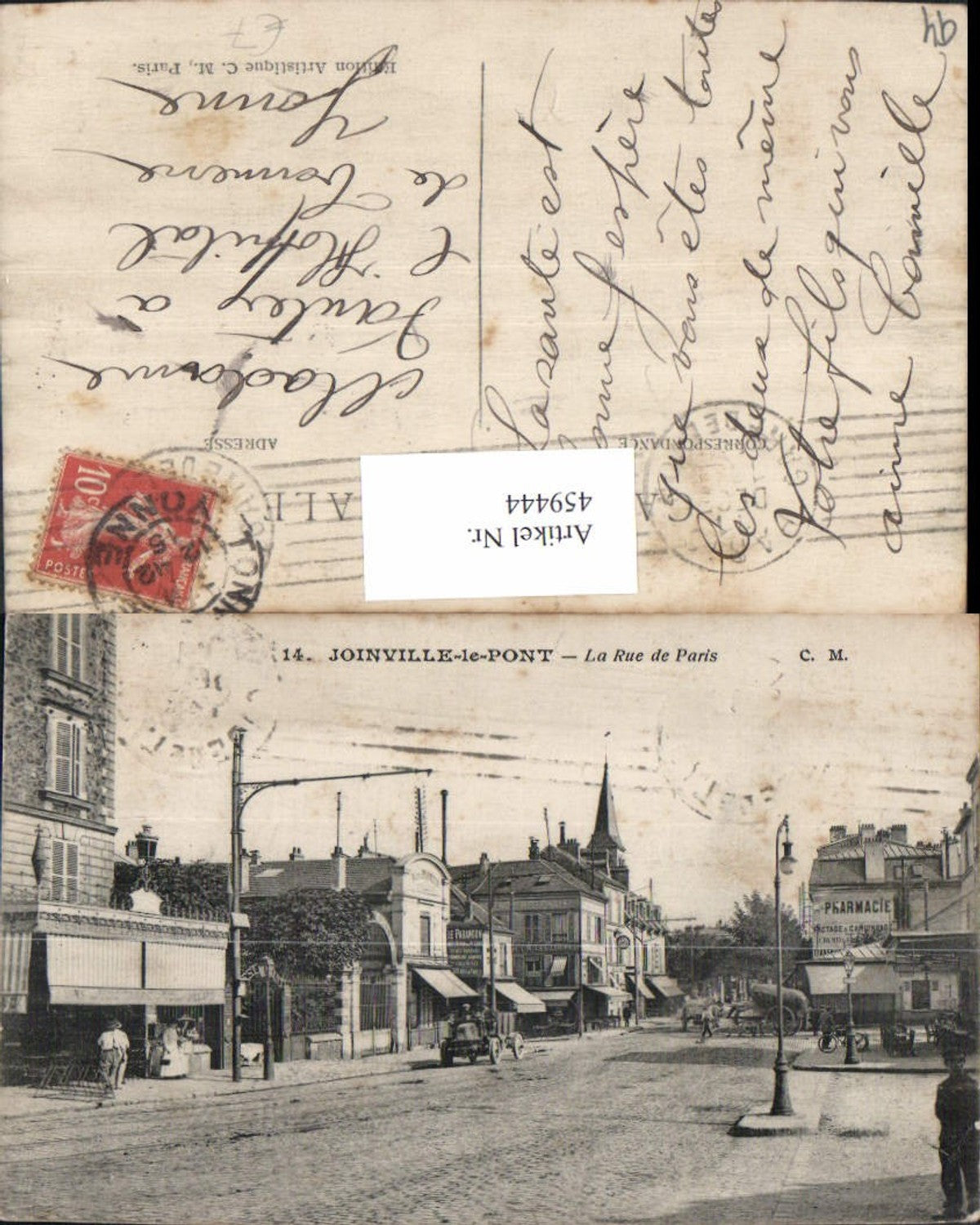 459444,Ile-de-France Val-de-Marne Joinville-le-Pont La Rue de Paris Straßenansicht