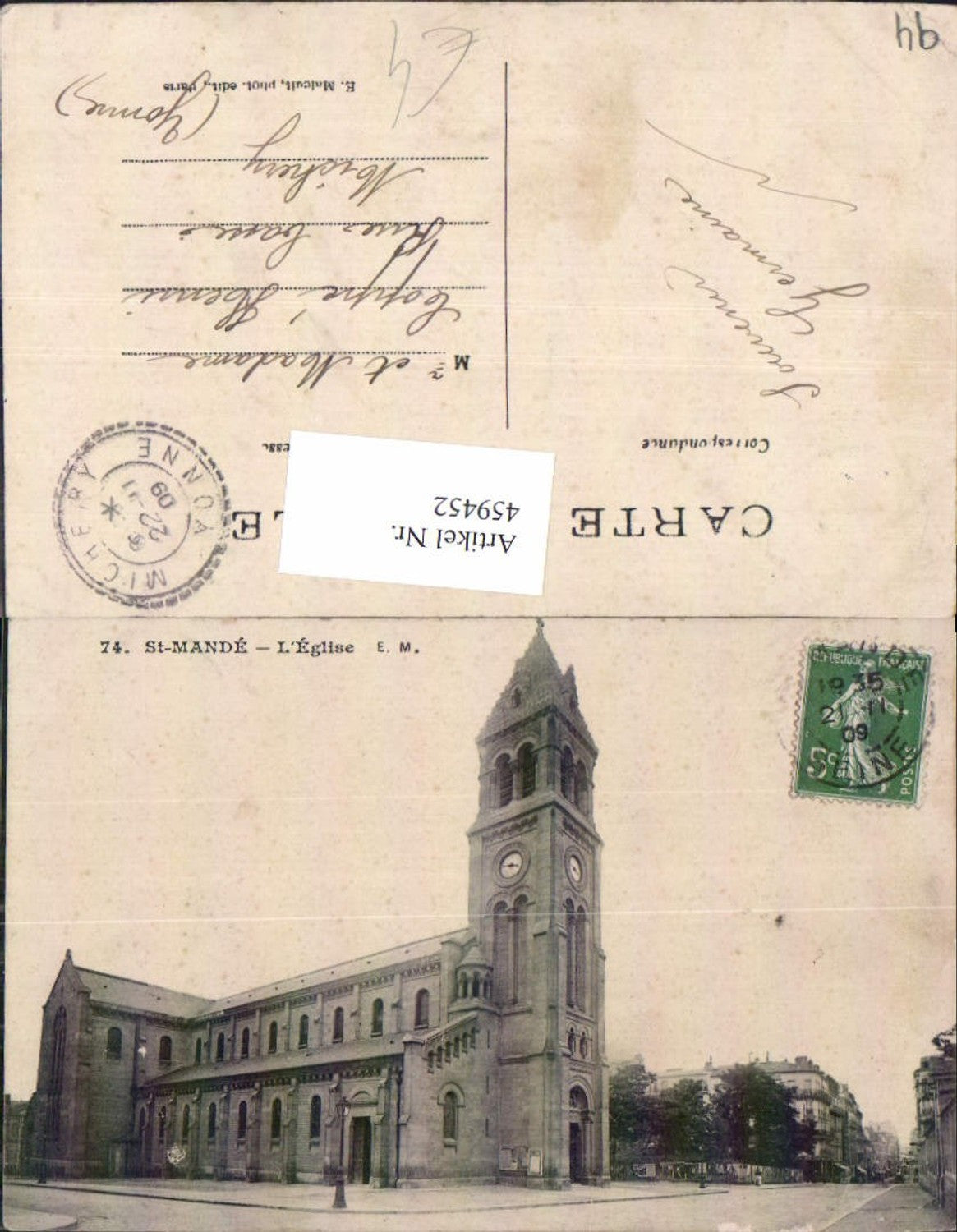 459452,Ile-de-France Val-de-Marne Saint-Mande L Eglise Kirche